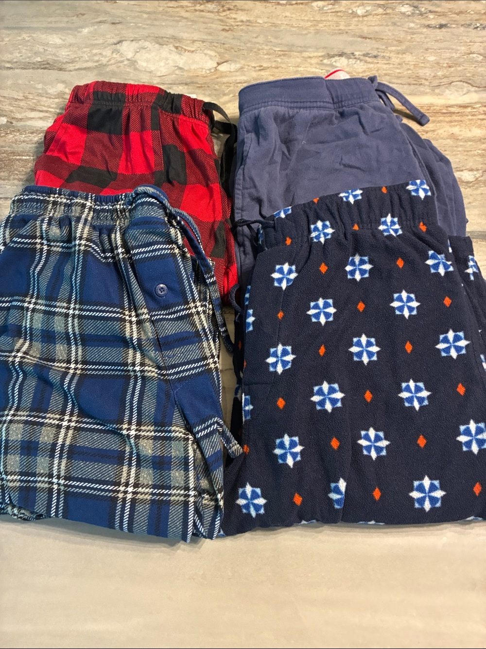 4 pairs Men PJ bottom Hanes sz S flannel warm
